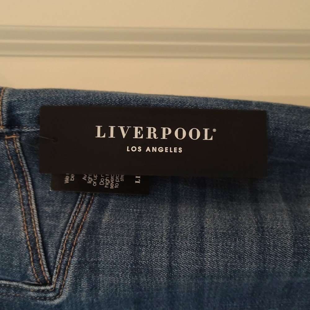 NWT Stitch Fix Liverpool Cat Eye Pull-On Skirt Indigo Color Rose Canyon 27/4 - Picture 8 of 16